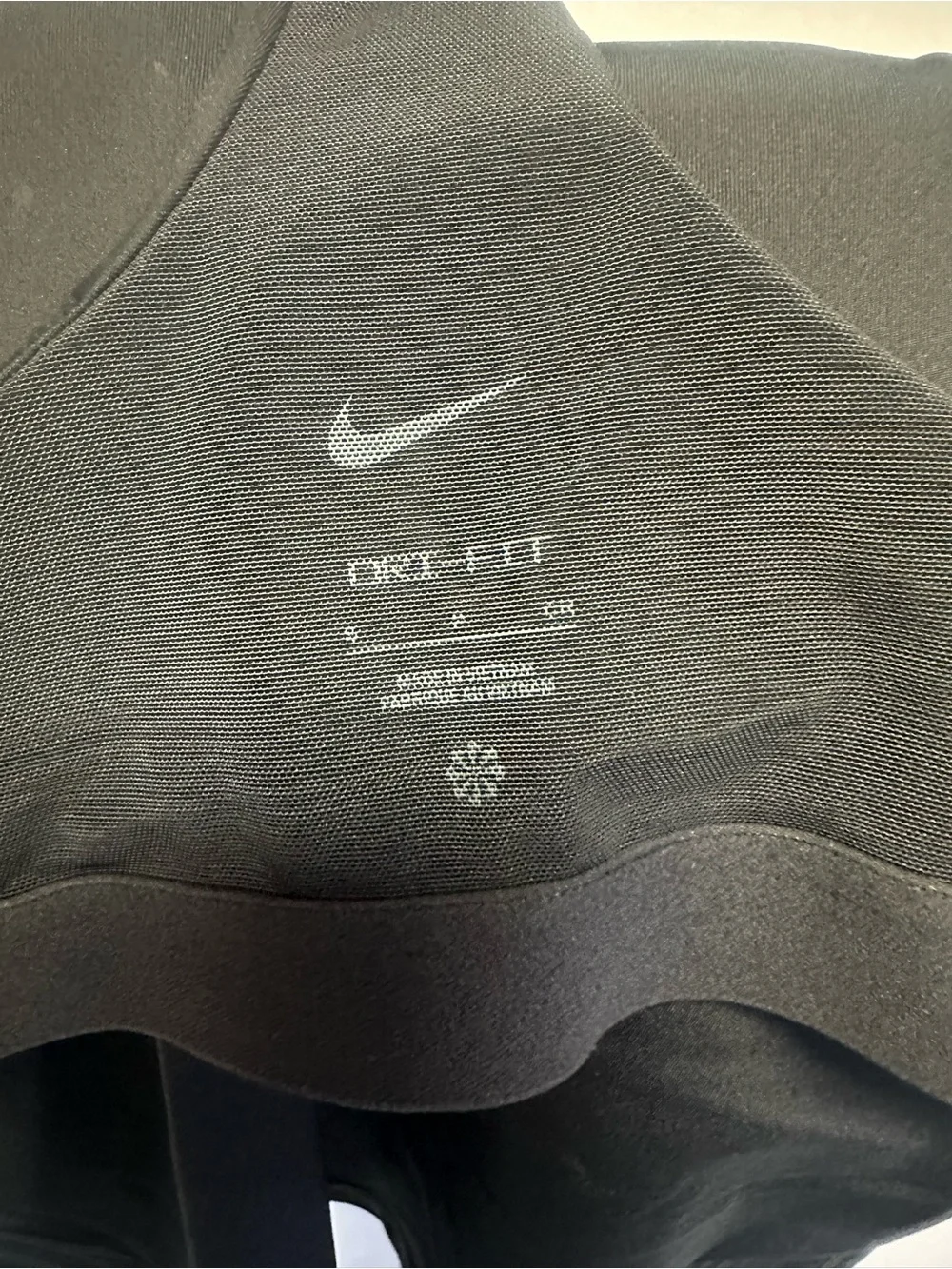 Nike Black Racerback Performance Tank with White Swoosh